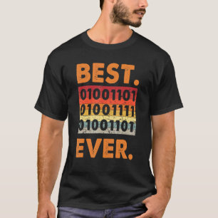 Beste Mama je Binary Code Coder Developer Software T-Shirt
