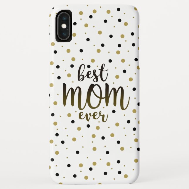Beste Mama je Black and Gold Confetti Case-Mate iPhone Hülle (Rückseite)