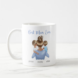 Beste Mama je blau weiß Kaffeetasse