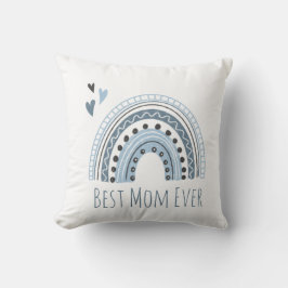 Beste Mama je Blue Boho Rainbow Kissen
