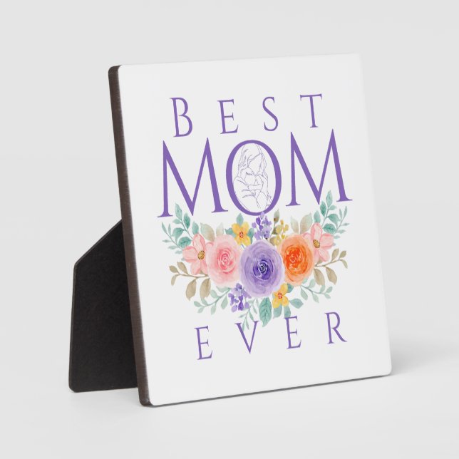 Beste Mama je Blume, Muttertagsangebot Fotoplatte (Vorderseite)