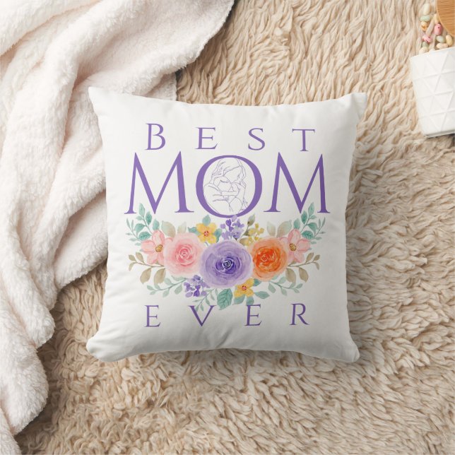 Beste Mama je Blume, Muttertagsangebot Kissen (Decke)