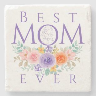 Beste Mama je Blume, Muttertagsangebot Steinuntersetzer