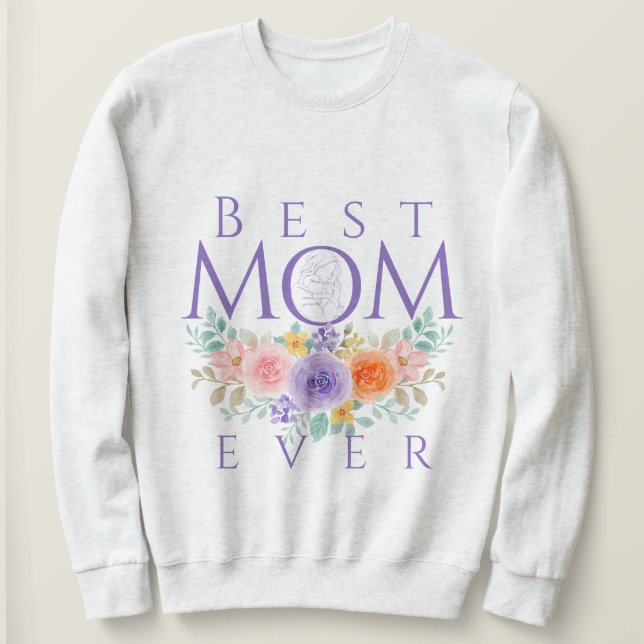 Beste Mama je Blume, Muttertagsangebot Sweatshirt (Design vorne)