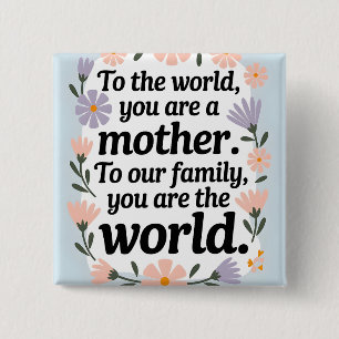 Beste Mama je Blumenmüttertagsangebot Button