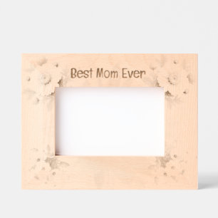 Beste Mama je Blumenstränge Geätzte Rahmen