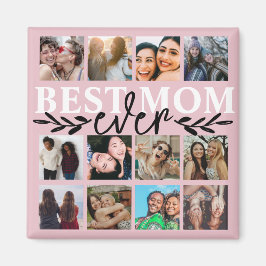 Beste Mama je blush Pink FotoCollage Magnet