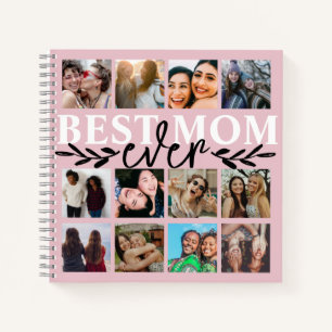 Beste Mama je blush Pink FotoCollage Notizbuch