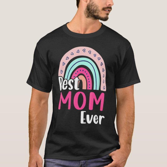 Beste Mama je Boho Rainbow Happy Mother Day Gran T-Shirt (Vorderseite)