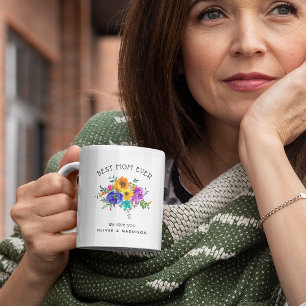 Beste Mama je Bright & Bold Floral Kaffeetasse
