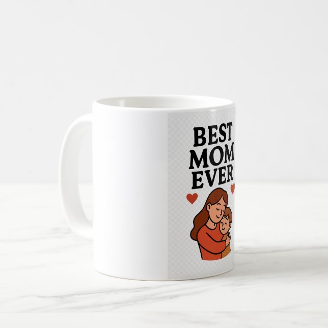 Beste Mama je Coffee Tasse Geschenk (Vorderseite Links)