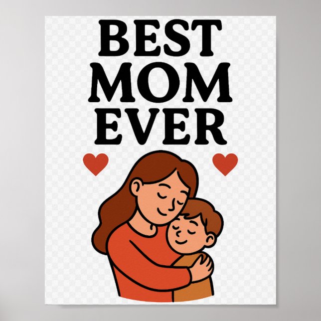 Beste Mama je dekoratives Poster für Mama (Vorne)
