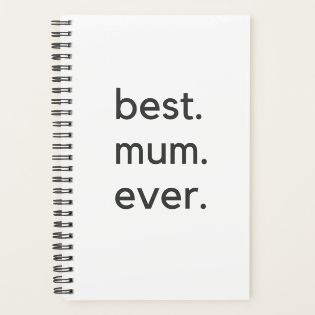 Beste Mama je dunkel Planer (Vorderseite)