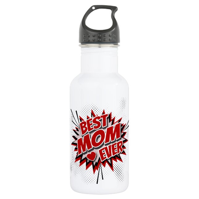 Beste Mama je Edelstahlflasche (Vorderseite)