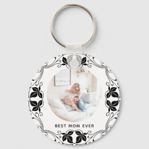 Beste Mama je - Einfache Foto Frame Schlüsselanh Schlüsselanhänger