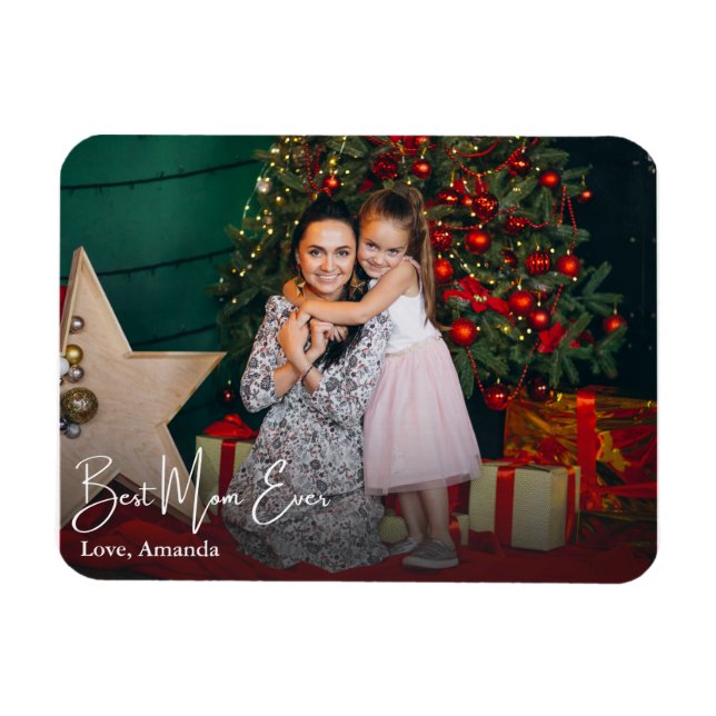 Beste Mama je einfaches benutzerdefiniertes Foto Magnet (Horizontal)