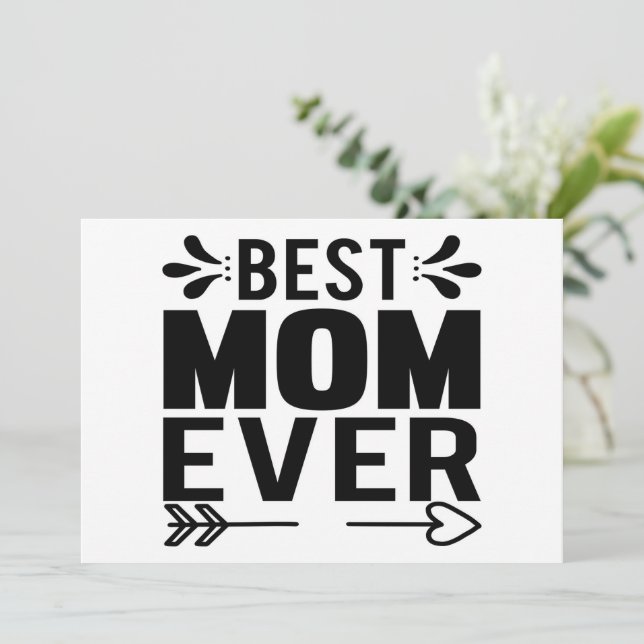 Beste Mama je! Einladung (Stehend Vorderseite)