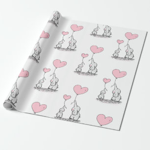 Beste Mama je Elefanten-Liebe  Geschenkpapier