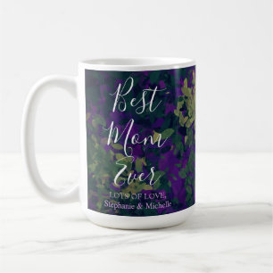 Beste Mama je Eleganter Garten Blumenbemalung Kaffeetasse