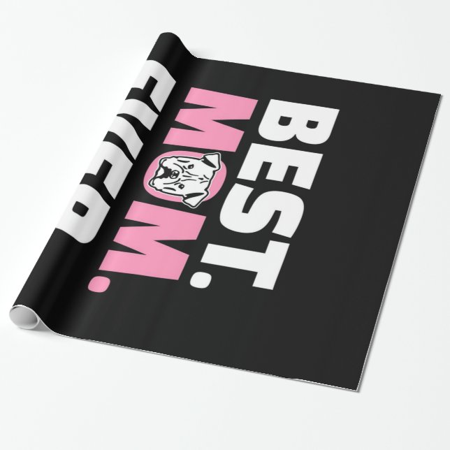 Beste Mama je English Bulldog Lover Geschenk Geschenkpapier (Ungerollt)