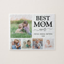 Beste Mama je Familienfoto Collage Jigsaw Puzzle