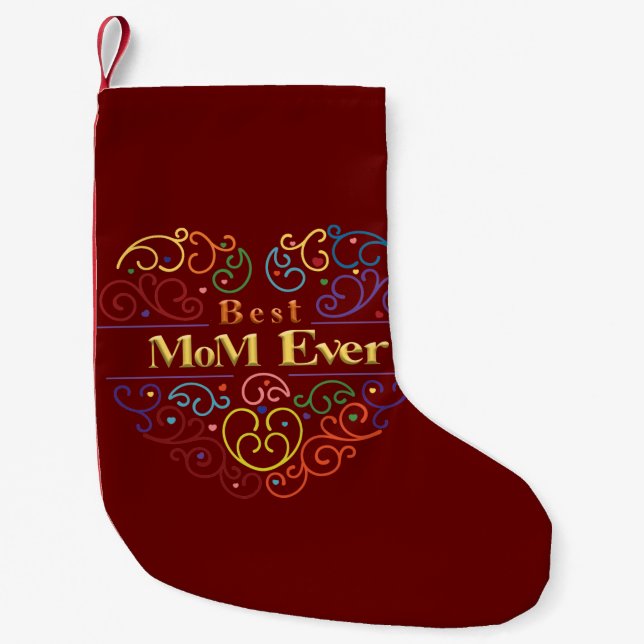 Beste Mama je Farbe Kleiner Weihnachtsstrumpf (Vorderseite)