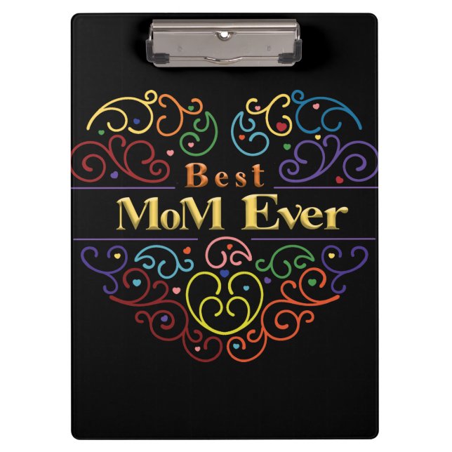 Beste Mama je Farbe Klemmbrett (Vorderseite)