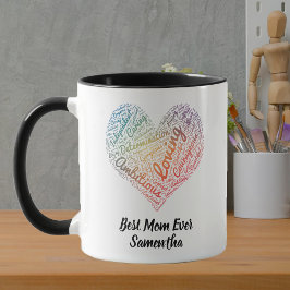 Beste Mama je farbenfroh Rainbow Herzlichkeit Tasse
