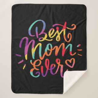 Beste Mama je farbenfroh Sherpadecke