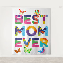 Beste Mama je farbenfroh Wandteppich