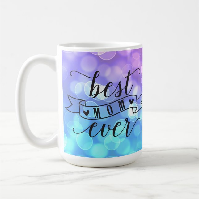 Beste Mama je/farbenfrohe, gesprenkelte Lichter Kaffeetasse (Links)