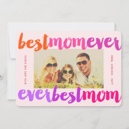 Beste Mama je farbenfrohe Pinselschrift Modernes F Karte