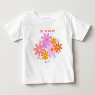 Beste Mama je Floral Baby T-Shirt
