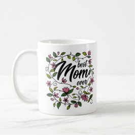 Beste Mama je florale Tasse