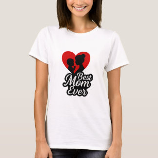 Beste Mama je florale Typografie Design T - Shirt