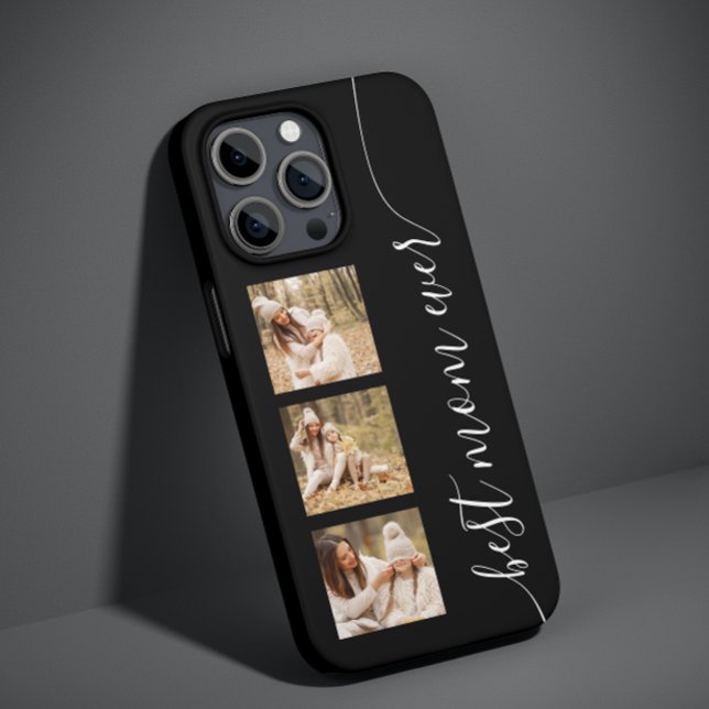 Beste Mama je Foto Bild Elegantes Skript Schwarz Case-Mate iPhone Hülle (Von Creator hochgeladen)