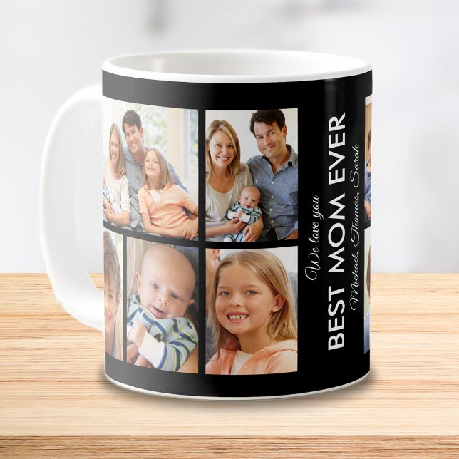 Beste Mama je Foto Collage Mütter Tag Kaffeetasse (Best Mom Ever Photo Collage Mothers Day Coffee Mug)