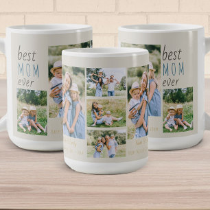 Beste Mama je Foto Collage Personalisiert Stone Kaffeetasse