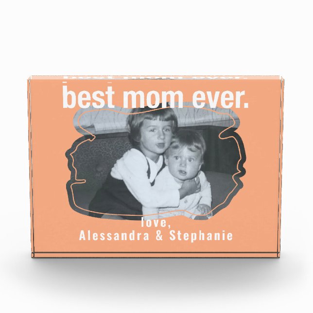 Beste Mama je Foto Kee-Sake Custom Boho Peach (Vorderseite)