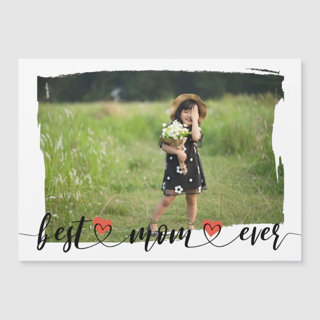 Beste Mama je Foto Muttertag Magnetkarte (Vorderseite)