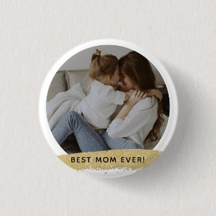 Beste Mama je - Foto Muttertagsgeschenk Button