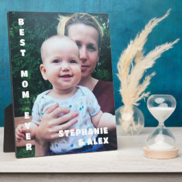 "Beste Mama je Foto Namen Keepake Typografie Fotoplatte