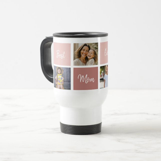 Beste Mama je Foto Reisebecher (Vorderseite Links)