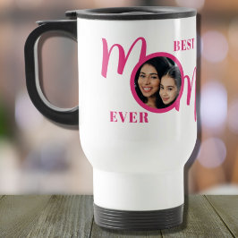 Beste Mama je Foto Rosa Reisebecher