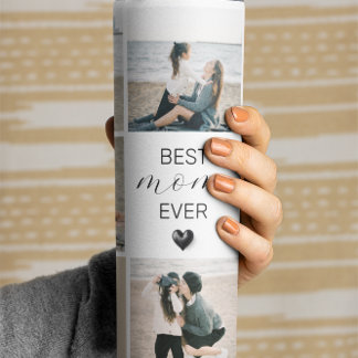 Beste Mama je | FotoCollage | INDIVIDUELLE NAME Thermosbecher