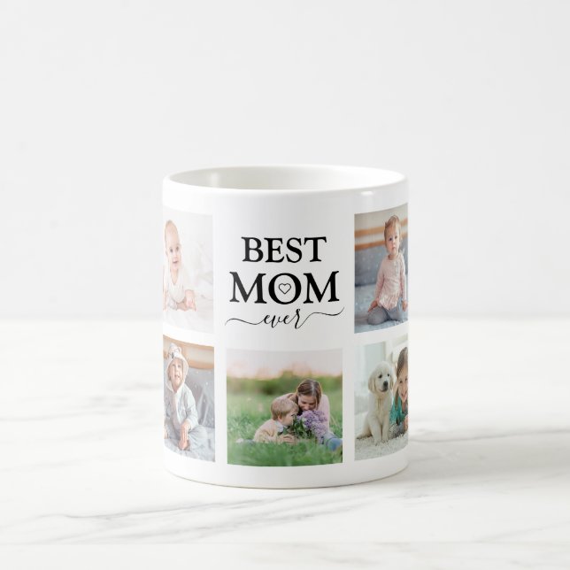 Beste Mama je FotoCollage Kaffeetasse (Mittel)
