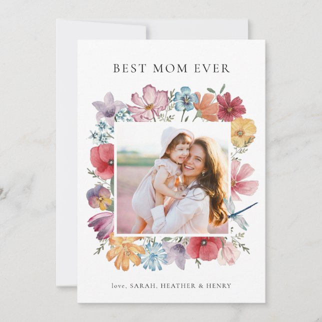 Beste Mama je Fotokarte Karte (Vorderseite)