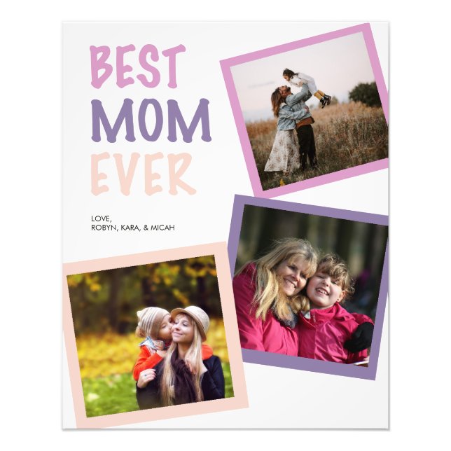 Beste Mama je Fotomaterial Personalisierte Pastete Fotodruck (Vorne)