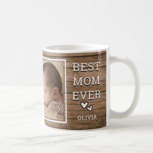 Beste Mama je Fotomaterial Rustikales Holz Kaffeetasse