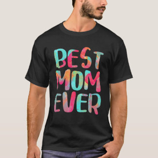 Beste Mama je Gefärbte Krawatte glücklich Mutterta T-Shirt